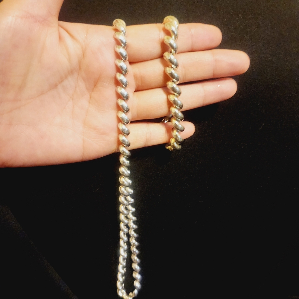 925 Italy Silver Bracelet & Necklace sets